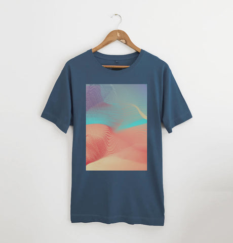 Abstract Waves 2 Denim Blue